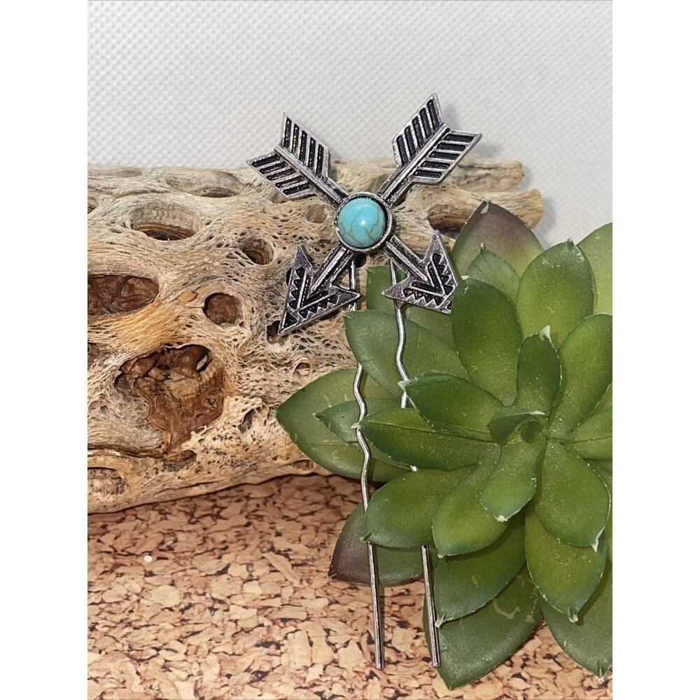 BIRTHDAY GIFT MOM SISTER ARROW TURQUOISE WESTERN HAIR PIN CLIP CANDLE wholesale